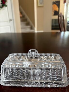 Barski Lead Crystal butter dish
